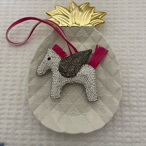 Glitter and Gray Unicorn Bag Ornament